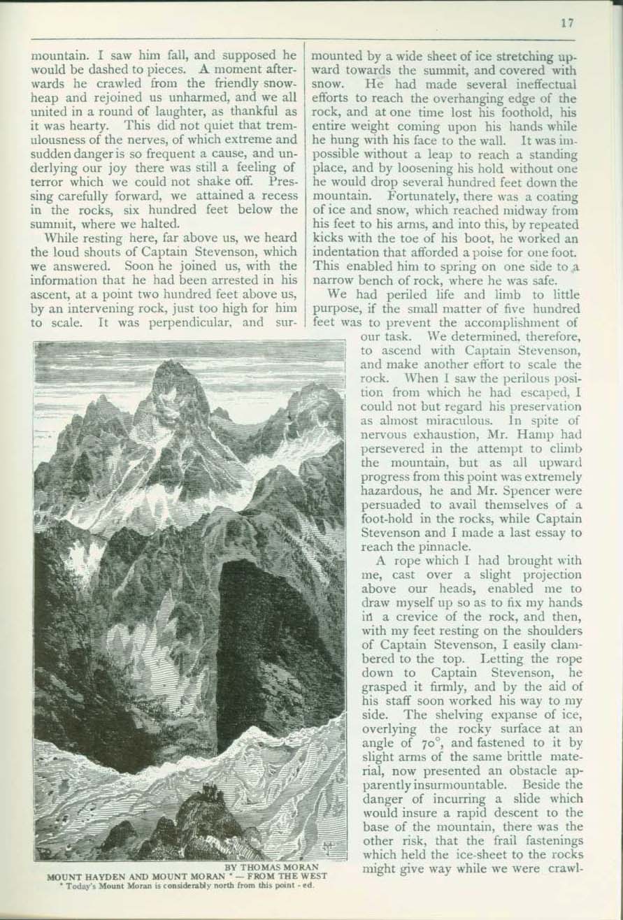 THE ASCENT OF MOUNT HAYDEN, GRAND TETON, 1872: a new chapter of Western Discovery. vist0066g